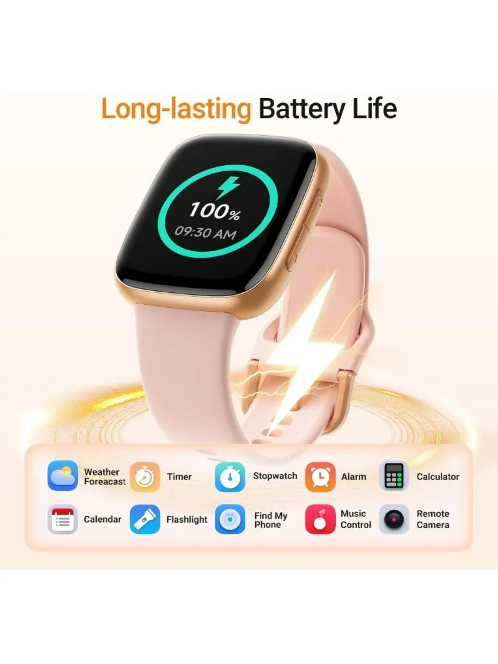 Stylish Smart Watch for Women - Make/Answer Calls, 1.85
